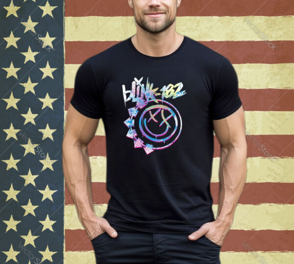 Blink 182 Colourful Inset Rock Music by Rock Off Shirt