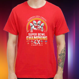 Chiefs 4X Super Bowl Champions Tee Shirt