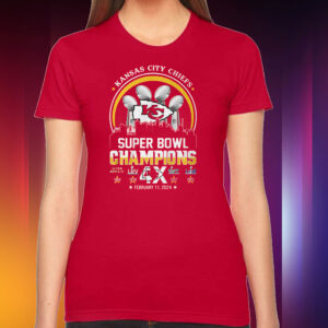 Chiefs 4X Super Bowl Champions Tee TShirt