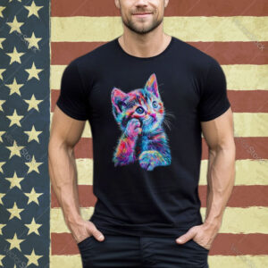 Cute Rainbow Cat for Women's Girls Men Boys - Cat Lovers Shirt