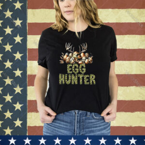 Easter Egg Hunter Camo Funny Eggs Deer Boys Girls Kids Shirt