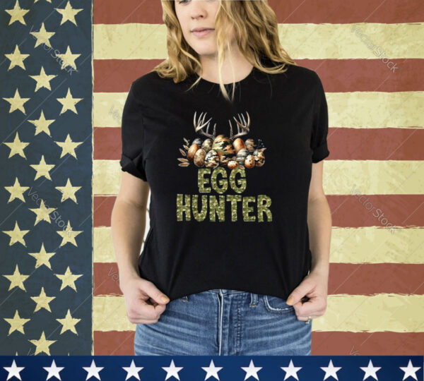 Easter Egg Hunter Camo Funny Eggs Deer Boys Girls Kids Shirt