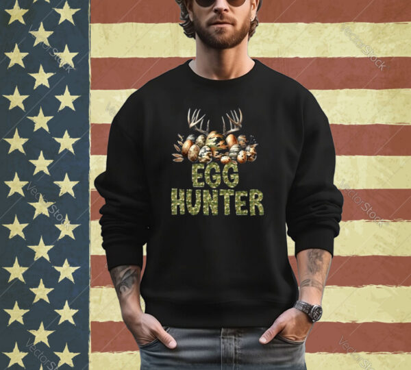 Easter Egg Hunter Camo Funny Eggs Deer Boys Girls Kids Shirt