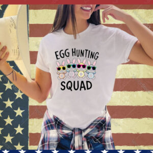Egg Hunting Squad Crew Family Funny Happy Easter Bunny Kids Shirt