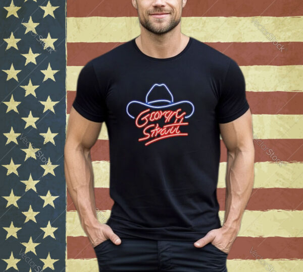 George Strait 2023 Neon Hat Tour Shirt