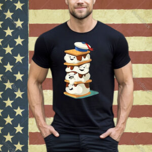 Ghostbusters Stay Puft Marshmallow Men S'mores Stack Shirt