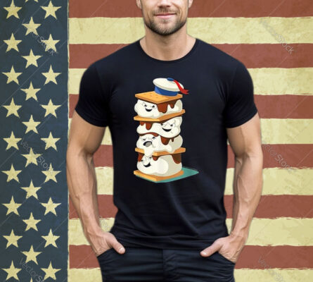 Ghostbusters Stay Puft Marshmallow Men S'mores Stack Shirt