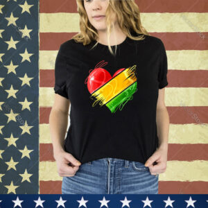 Heart In Pan African Colors Celebrate Afro American Heritage Shirt