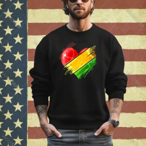Heart In Pan African Colors Celebrate Afro American Heritage Shirt