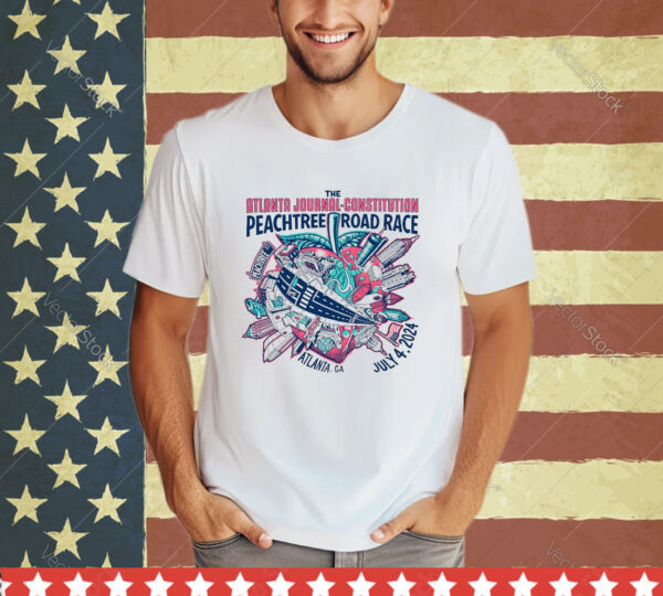 Official The Atlanta Journal Constitution Peachtree Road Race July 4 2024 shirt