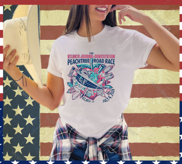Official The Atlanta Journal Constitution Peachtree Road Race July 4 2024 shirt