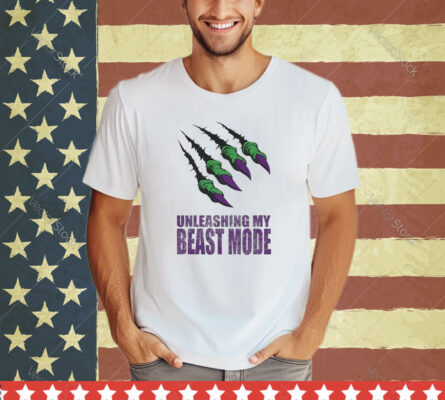 Official Unleashing My Beast Mode Athletic Heather Shirt