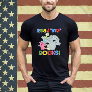 Read Mo Book Cute School Teacher Librarian Elephant Pigeon Shirt