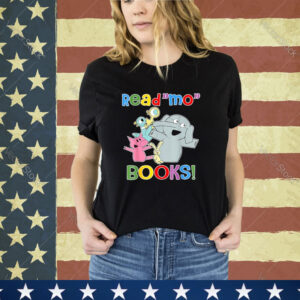 Read Mo Book Cute School Teacher Librarian Elephant Pigeon Shirt