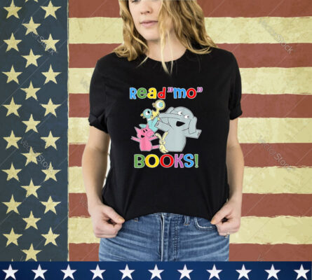 Read Mo Book Cute School Teacher Librarian Elephant Pigeon Shirt