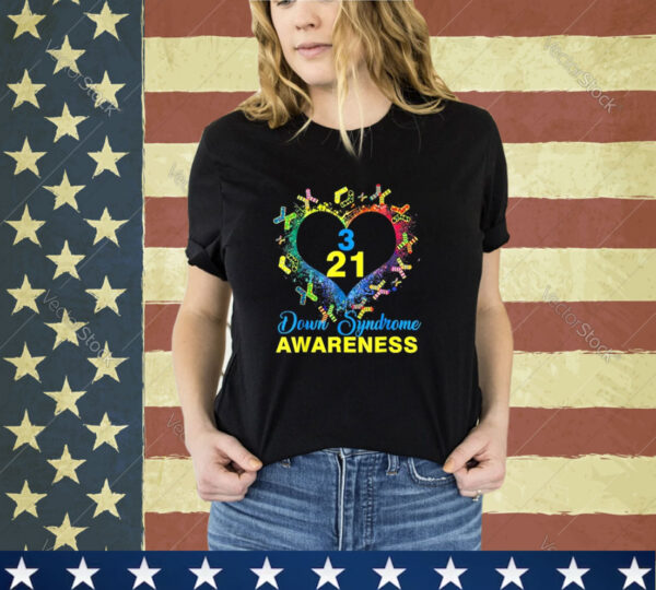 World Down Syndrome Day Awareness Socks Heart Shirt 21 March Shirt