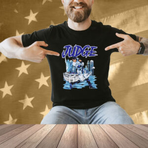 Aaron Judge baseball cartoon T-shirt