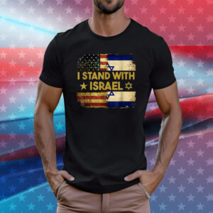 I Stand With Israel America Flag Tee Shirts