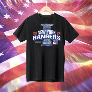 New York Rangers Fanatics Branded 2024 Presidents’ Trophy Tee Shirt