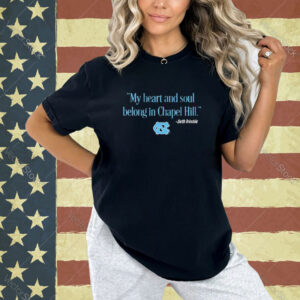 North Carolina Tar Heels Seth Trimble my heart and soul belong in chapel hill T-shirt