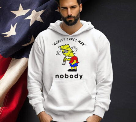 Official Bart Simpson nobody cares man nobody T-shirt