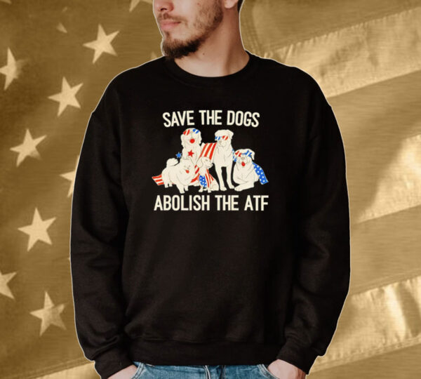 Save the dogs abolish the atf USA flag Tee shirt