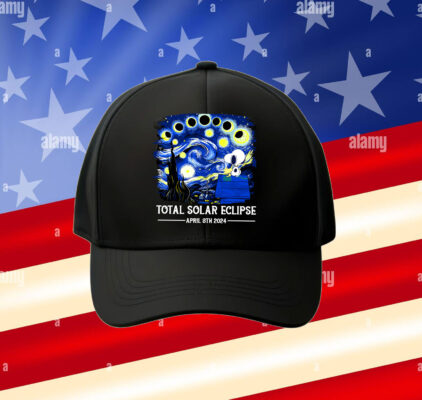 Snoopy and Woodstock Total Solar Eclipse 2024 Cap