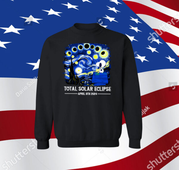 Snoopy and Woodstock Total Solar Eclipse 2024 LongSleeve Shirt