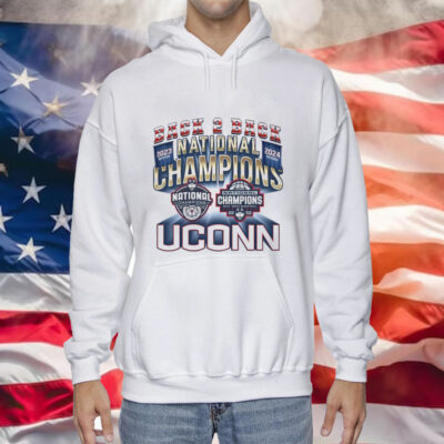 UConn Huskies Back 2 Back National Champions Tee Shirt