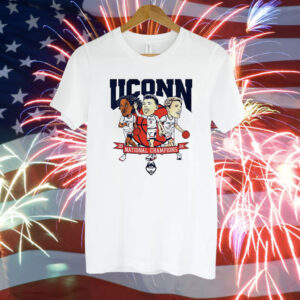Uconn Men’s Basketball 2024 National Champions Caricatures Tee Shirt