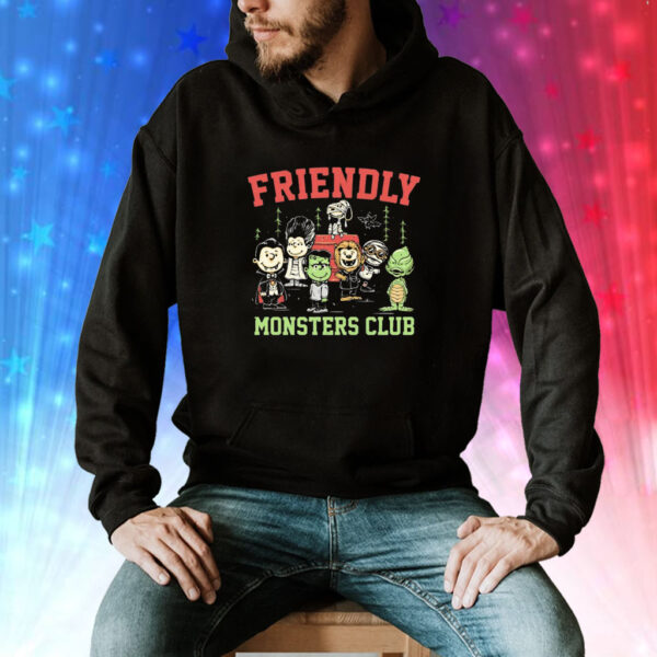 Universal Monsters Peanuts friendly monsters club Tee Shirt