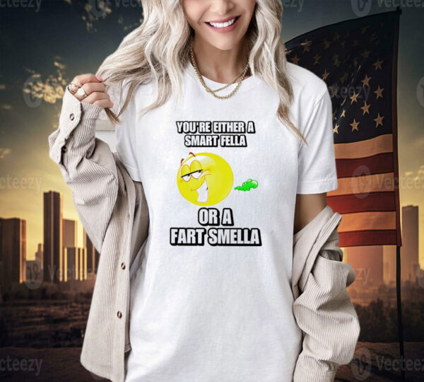 You’re either a smart fella or a fart smella cringey T-shirt