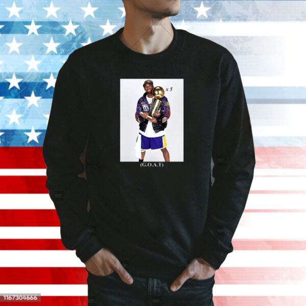 Allen Iverson Wearing Kobe Bryant Goat 5 Times Championship Sweatshirt