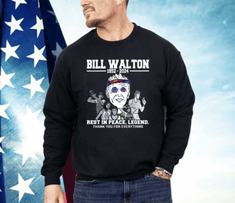 Bill Walton Rest In Peace Legend Thank You For Everything Ladies Boyfriend Shirt