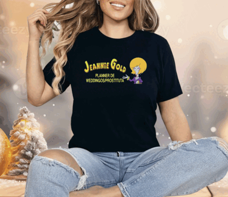 Jeannie Gold Planner De Weddingos prostituta Ladies Boyfriend Shirt