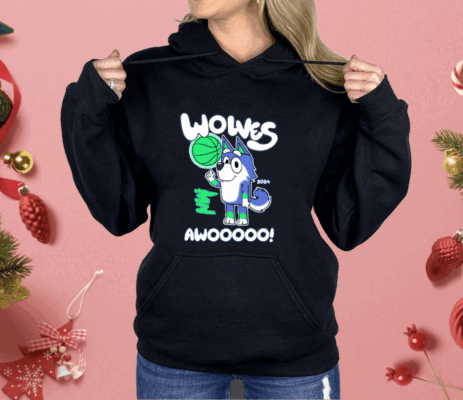 Minnesota Timberwolves Bluey Wolves Awooooo Shirt