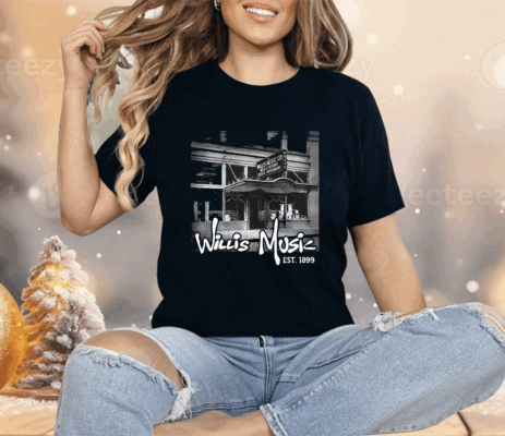 Willis Music Est 1899 Ladies Boyfriend Shirt