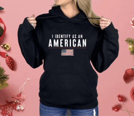 Women’s I Identify As An American Print V Neck Shirt