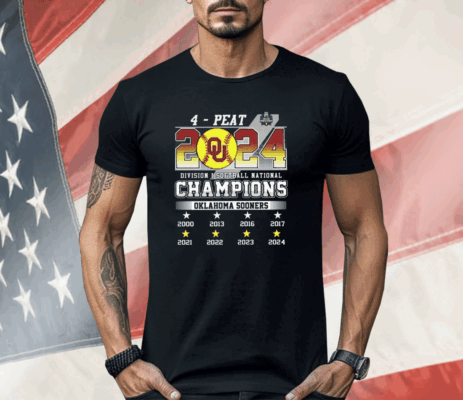 4-Peat 2024 Division I Softball National Champions Oklahoma Shirt