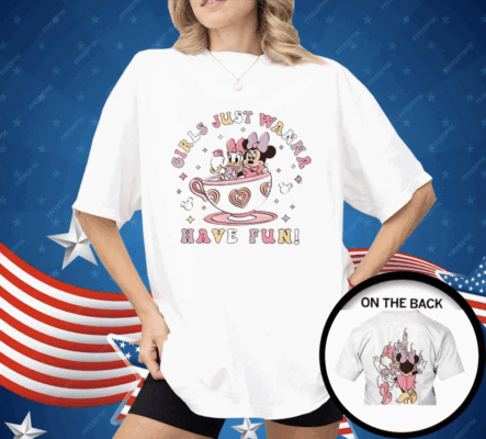 Disney Minnie Daisy Summer Girls Just Wanna Have Fun Shirt