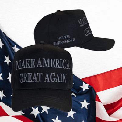 Donald J. Trump Never Surrender Black MAGA Hat