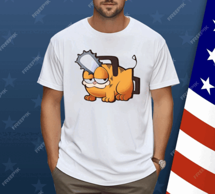 Garfield Pochita Chainsaw Shirt