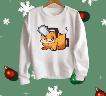 Garfield Pochita Chainsaw Shirt