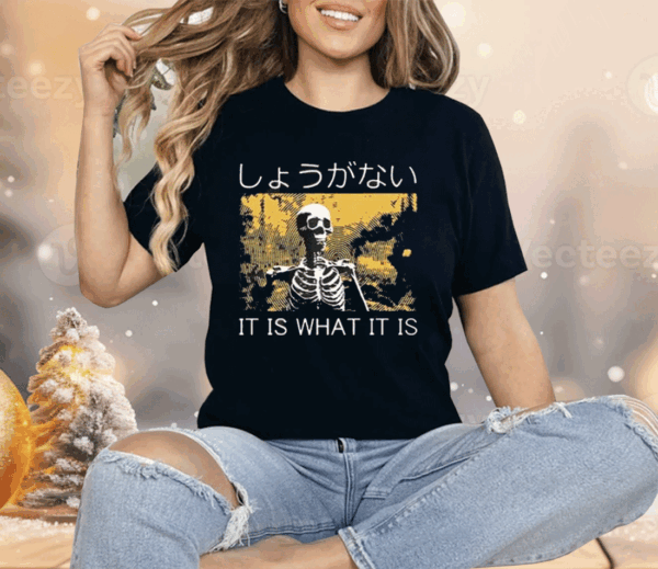 It Is What It Is Skeleton Washed Shirt - Image 4