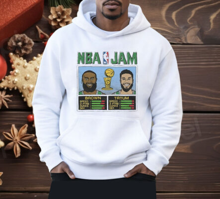 Jayson Tatum and Jaylen Brown Boston Celtics 2024 NBA Finals Champions NBA Jam Shirt