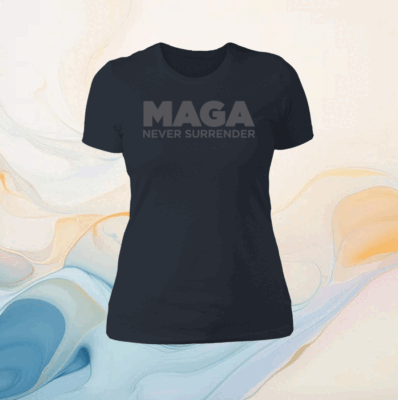 MAGA Never Surrender Black Hoodie Shirt