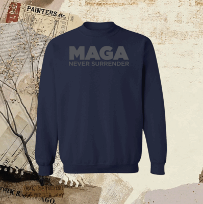 MAGA Never Surrender Black Mug