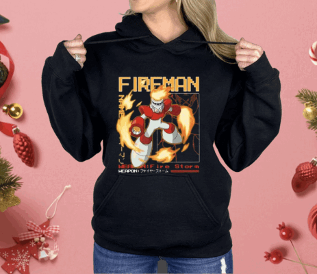 Megaman Capcom Fireman Large Print Shirt