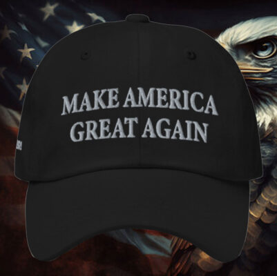 Never Surrender Black MAGA Baseball Cap