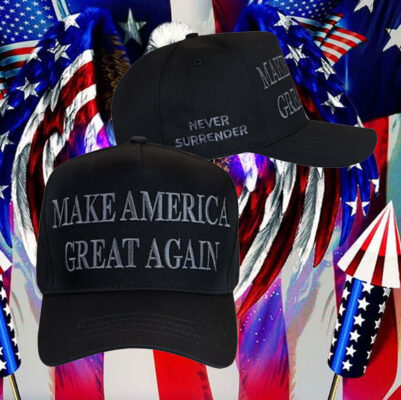 Official MAGA Gear Never Surrender Black MAGA Hat